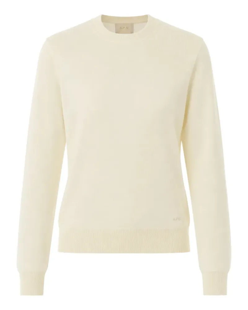 A.P.C. Philomena Pullover mit Logo - Nude Nude