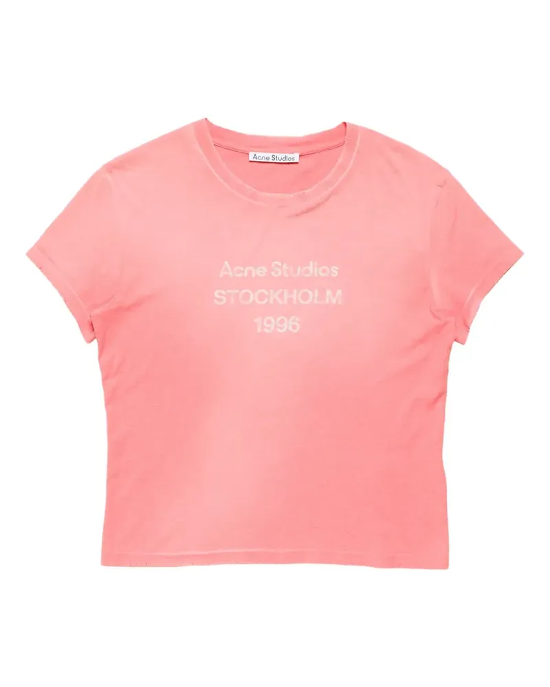 Acne Studios logo-print T-shirt - Rosa Rosa