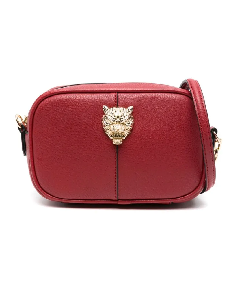 Philipp Plein Zoe tiger-plaque crossbody bag Rot