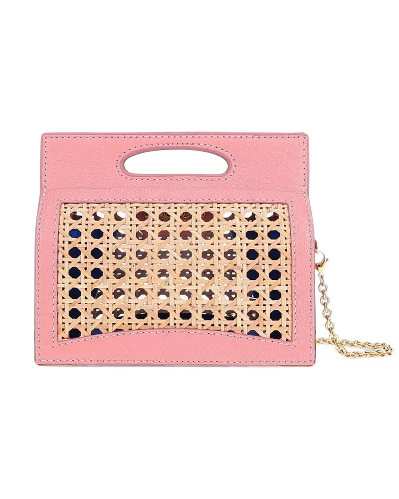 Tyler Ellis Stella 22 wicker tote bag - Rosa Rosa