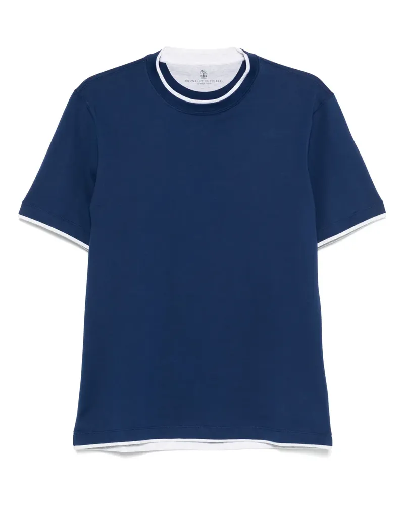 Brunello Cucinelli Klassisches T-Shirt - Blau Blau