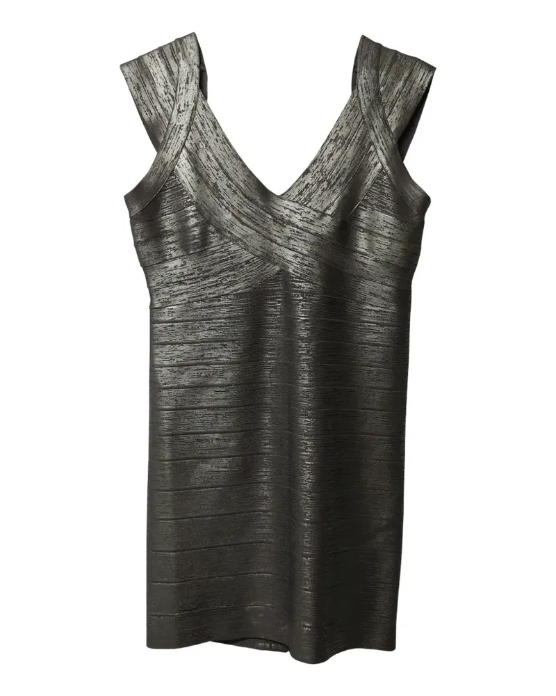 Hervé Léger sleeveless mini dress - Grau Grau