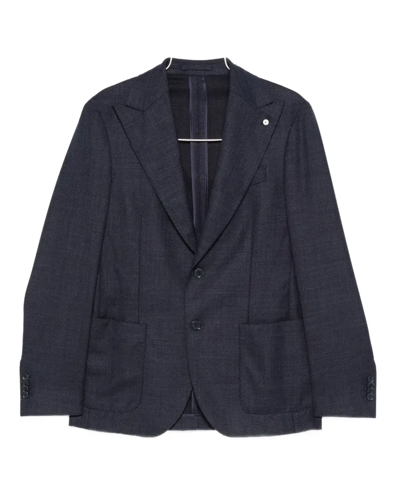 Luigi Bianchi Mantova button blazer - Blau Blau