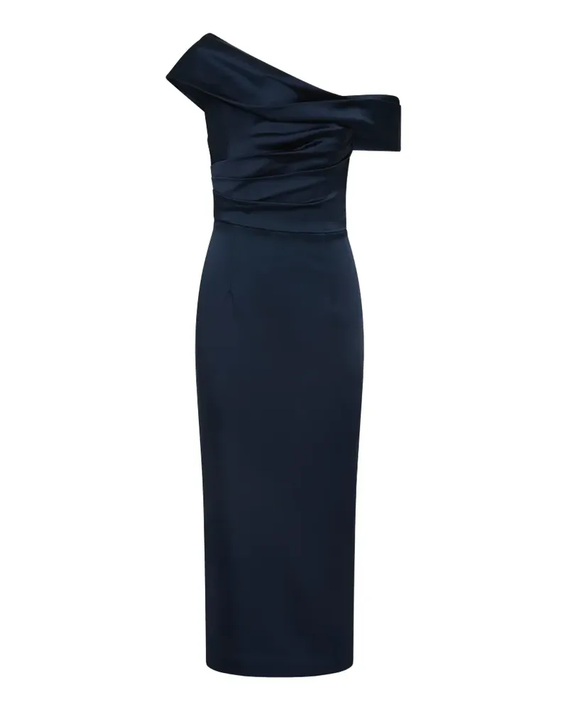 Rebecca Vallance Lessa Midikleid mit asymmetrischem Ausschnitt - Blau Blau