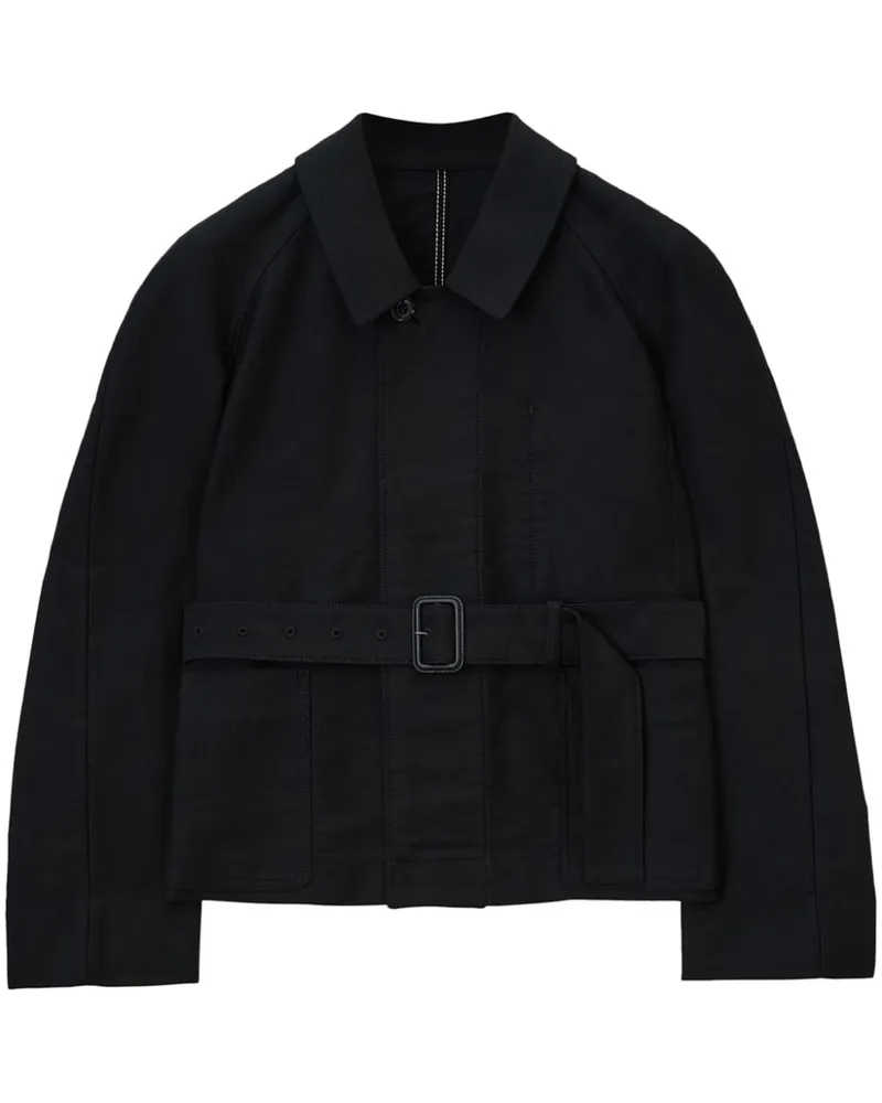 Christophe Lemaire Jacke mit Gürtel - Schwarz Schwarz