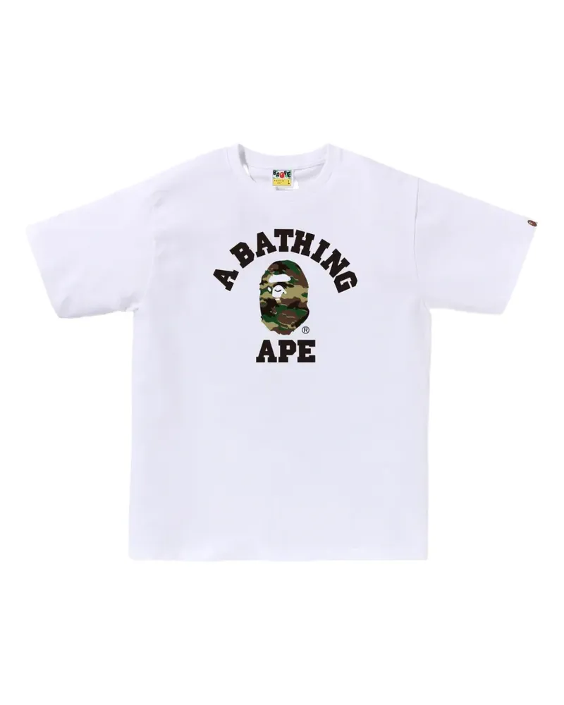 BAPE Glitch Woodlandg camouflage-print T-shirt - Weiß Weiß