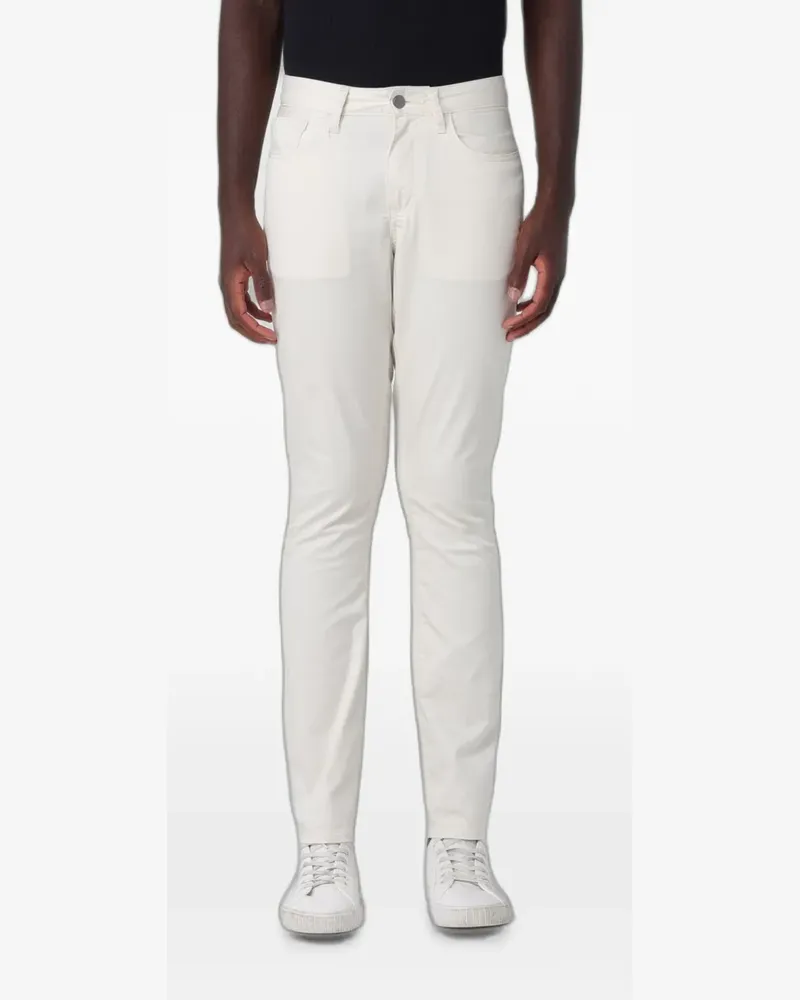 Armani Exchange logo-embroidered five-pocket trousers - Nude Nude