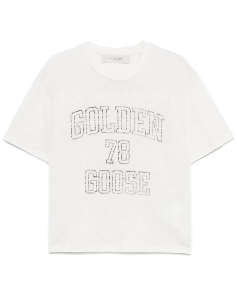 Golden Goose T-Shirt mit Logo-Print - Weiß Weiß