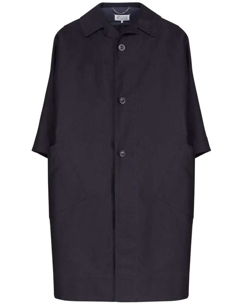 Maison Margiela Langer Cocoon Mantel - Schwarz Schwarz