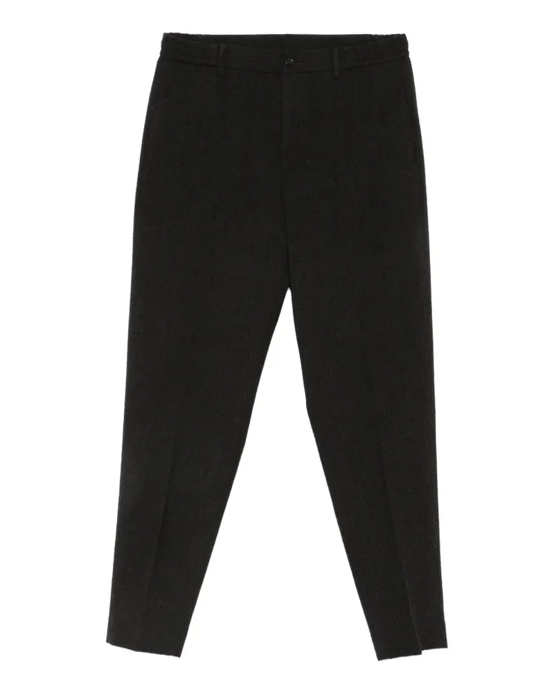 Tagliatore textured slim-fit trousers - Schwarz Schwarz