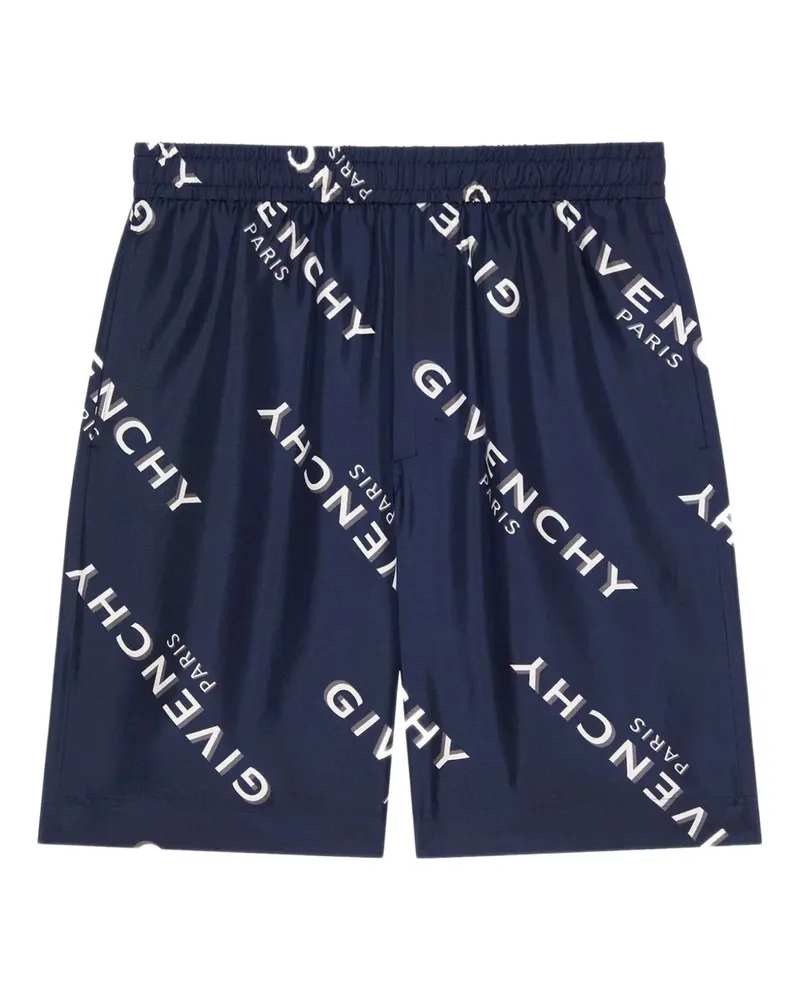 Givenchy Shorts mit Logo-Print - Blau Blau