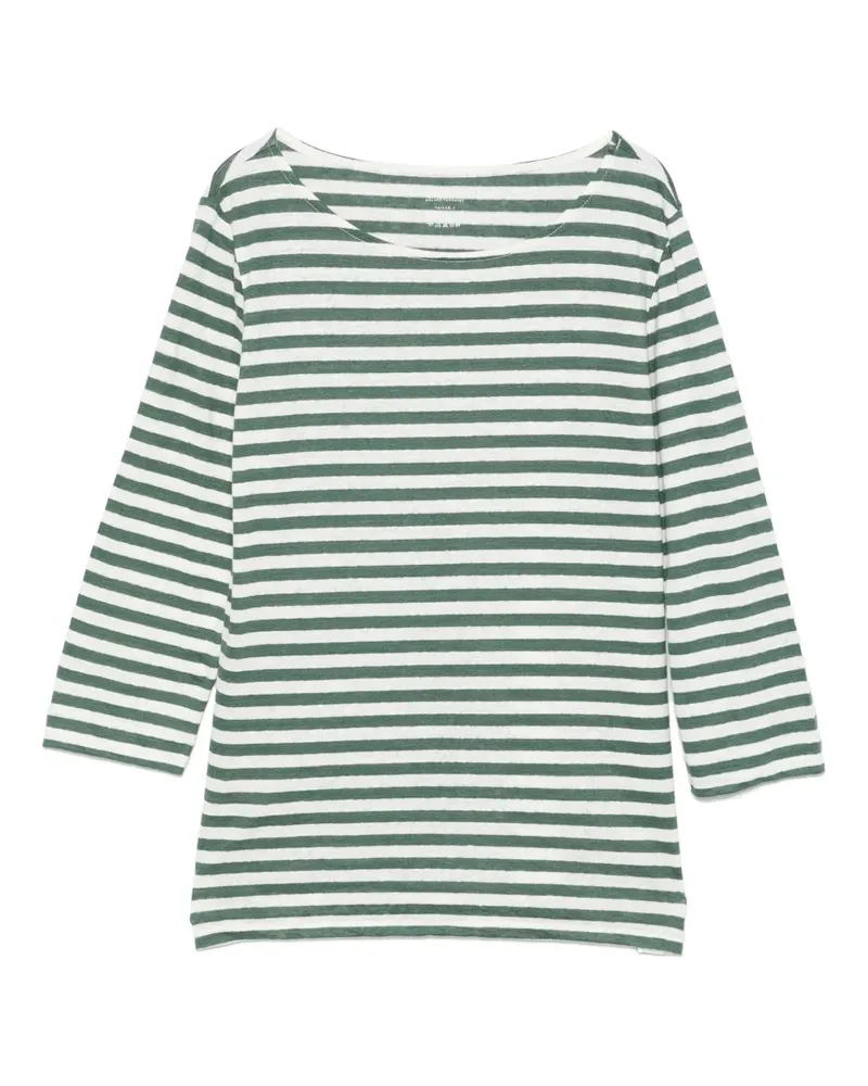 Majestic Gestreiftes T-Shirt - Grün Grün