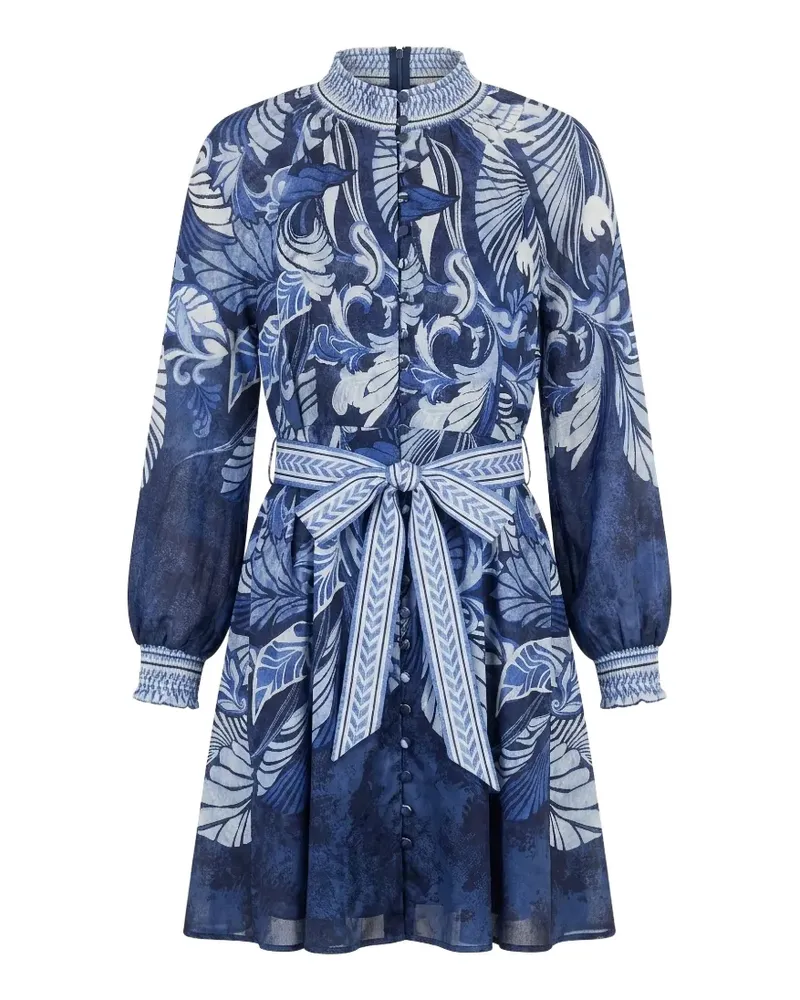 Hale Bob Kleid mit Blumenprint - Blau Blau