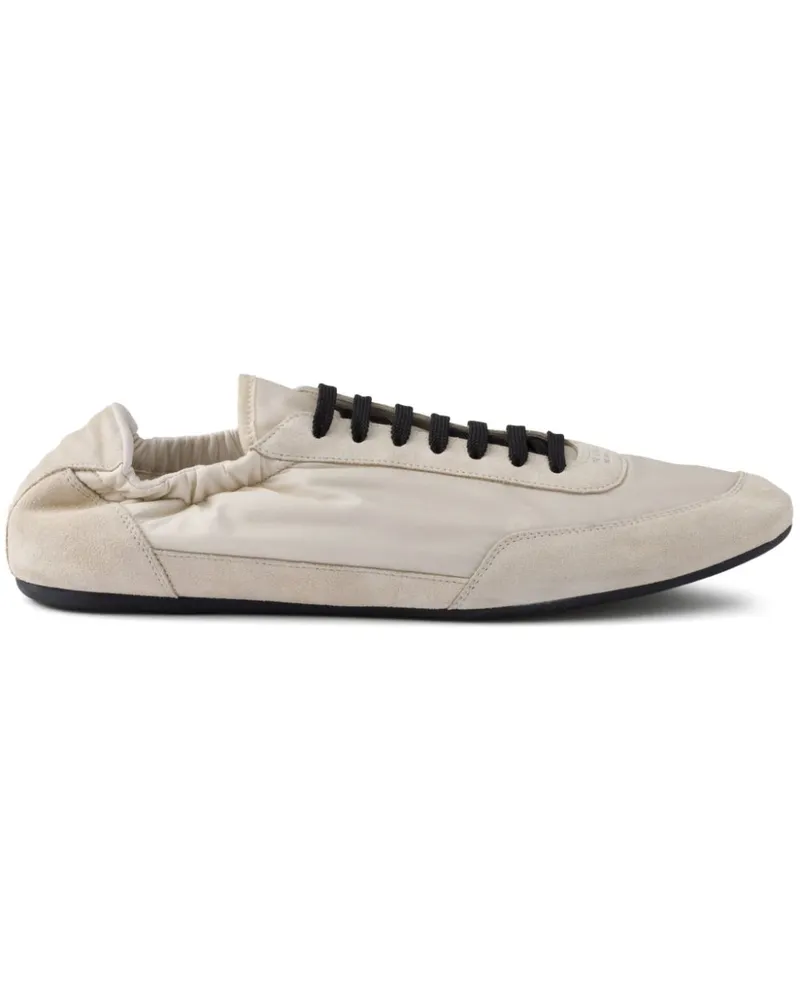 Prada Collapse Re-Nylon Sneakers aus Wildleder - Nude Nude