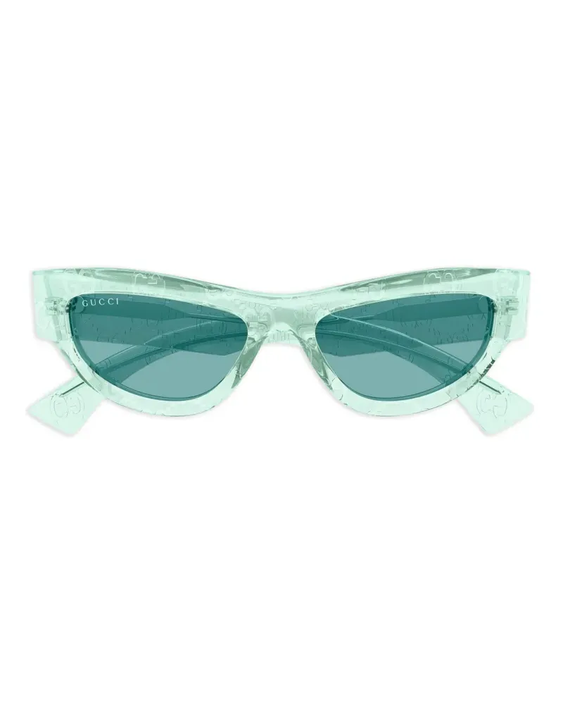 Gucci Sonnenbrille mit eckigem Gestell - Grün Grün