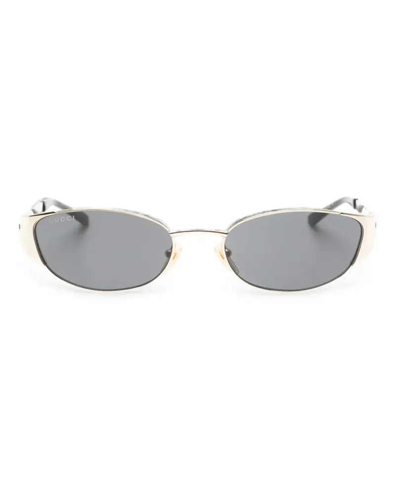 Gucci GG Sonnenbrille mit ovalem Gestell - Gold Gold