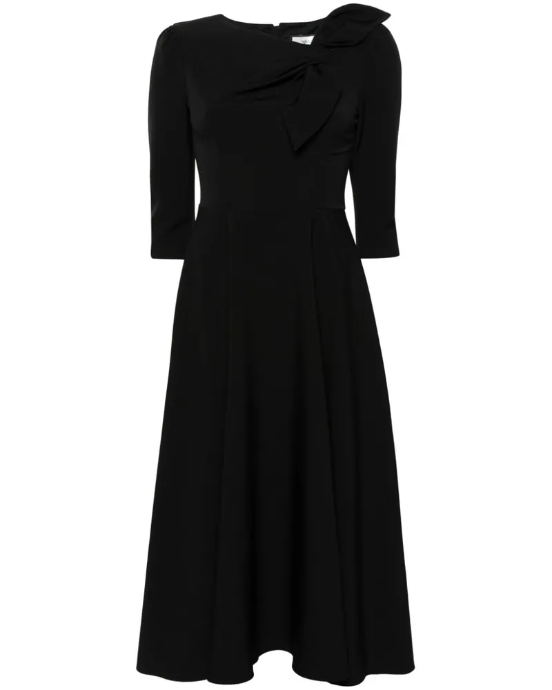 NISSA Midikleid mit Schleifendetail - Schwarz Schwarz