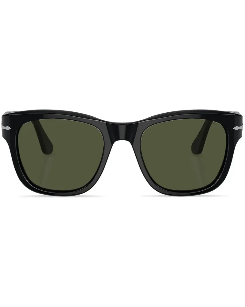 Persol Sonnenbrille mit rundem Gestell - Schwarz Schwarz
