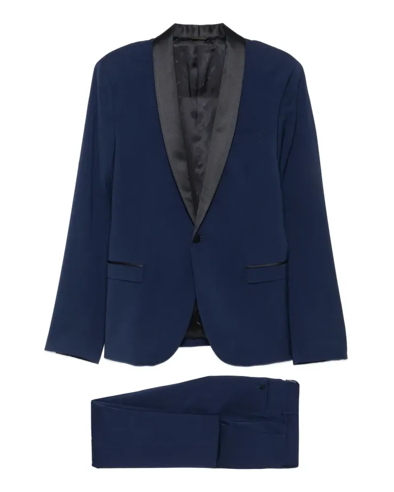 Manuel Ritz shawl-lapel tuxedo suit - Blau Blau