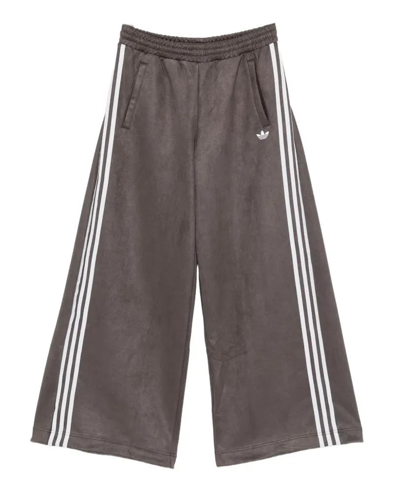 adidas Adilenium Season 6 side-stripe faux-seude track pants - Braun Braun