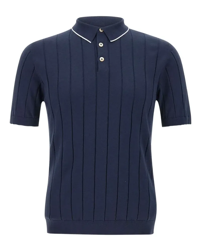 Eleventy Klassisches Poloshirt - Blau Blau
