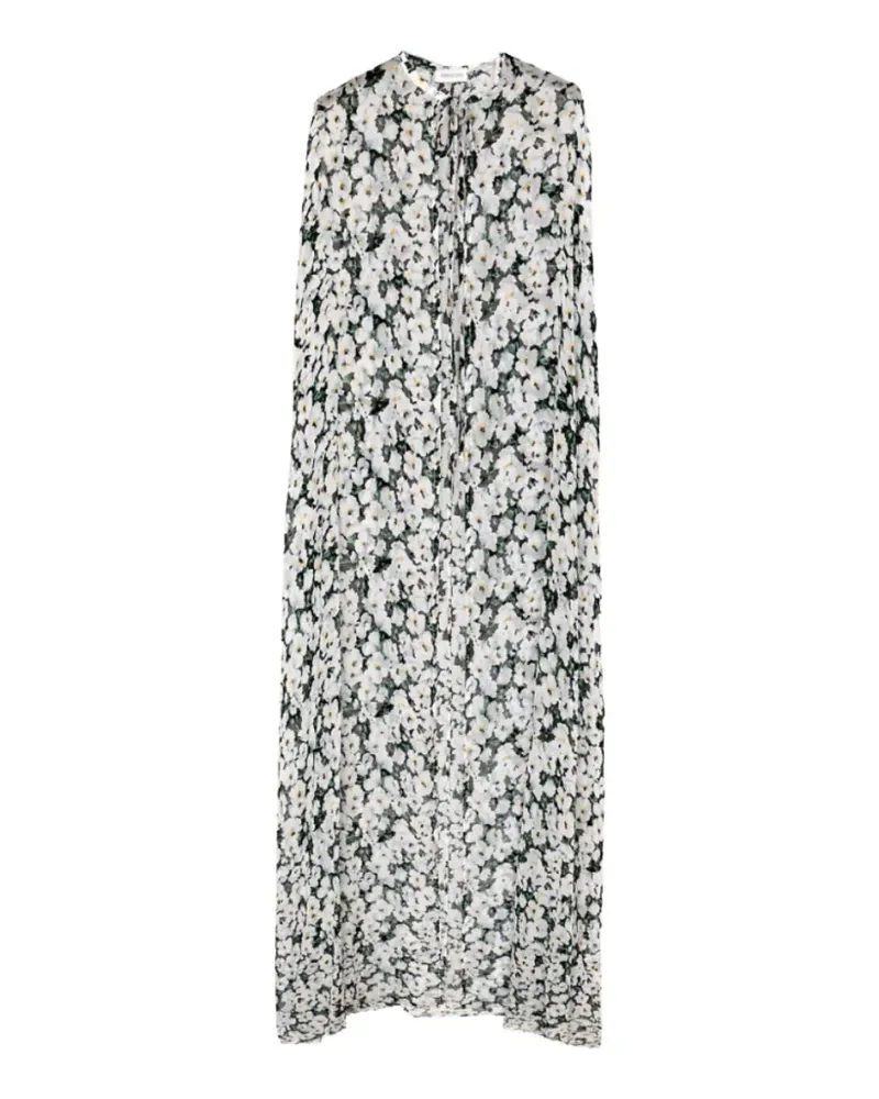 Raquel Diniz Bianca floral tied cape - Weiß Weiß