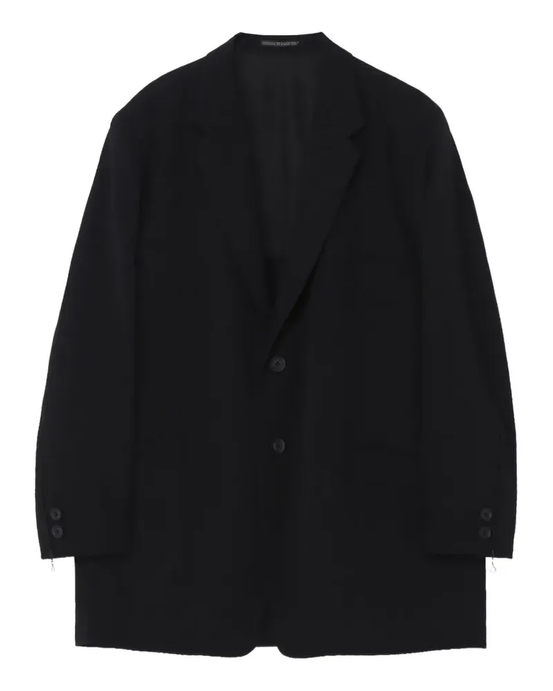 Yohji Yamamoto long-sleeves blazer - Schwarz Schwarz