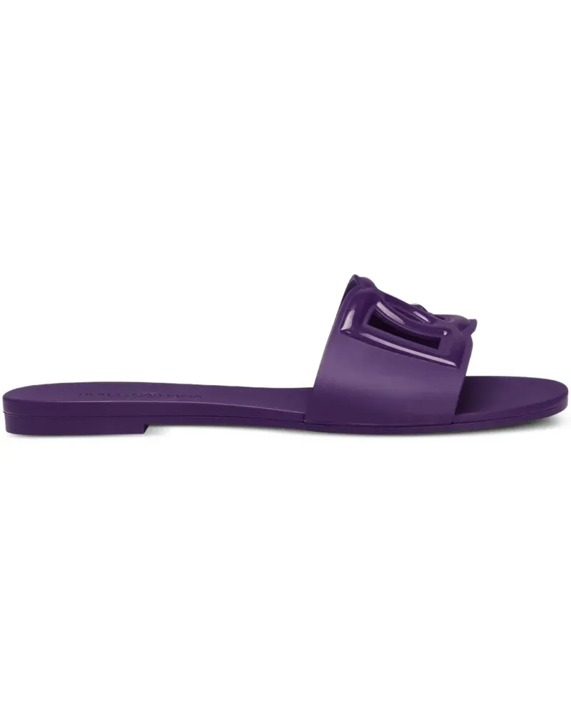 Dolce & Gabbana Flache Pantoletten - Violett Violett