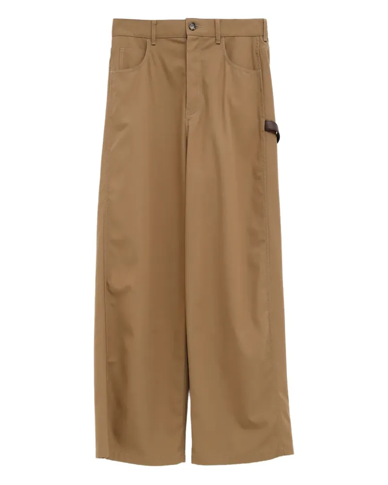 Loewe Hose mit Logo-Patch - Nude Nude