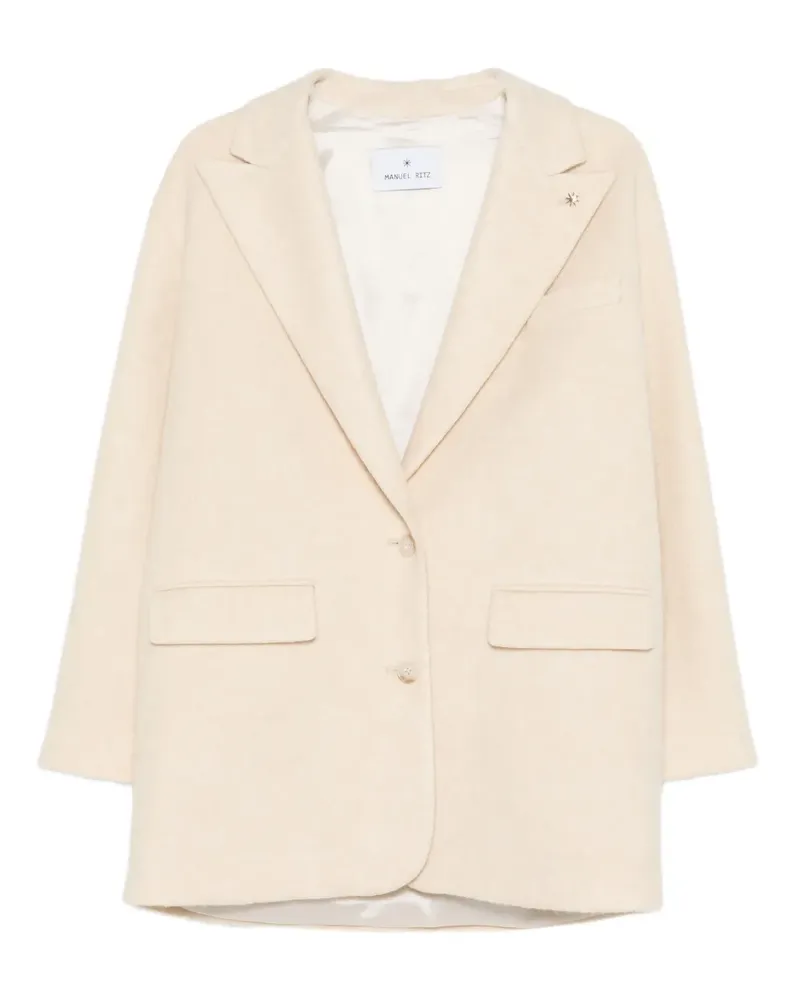 Manuel Ritz flap-pocket coat - Nude Nude