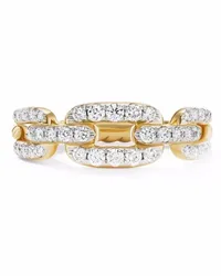 David Yurman 18kt Stax Chain Link Gelbgoldring mit Diamanten Gold