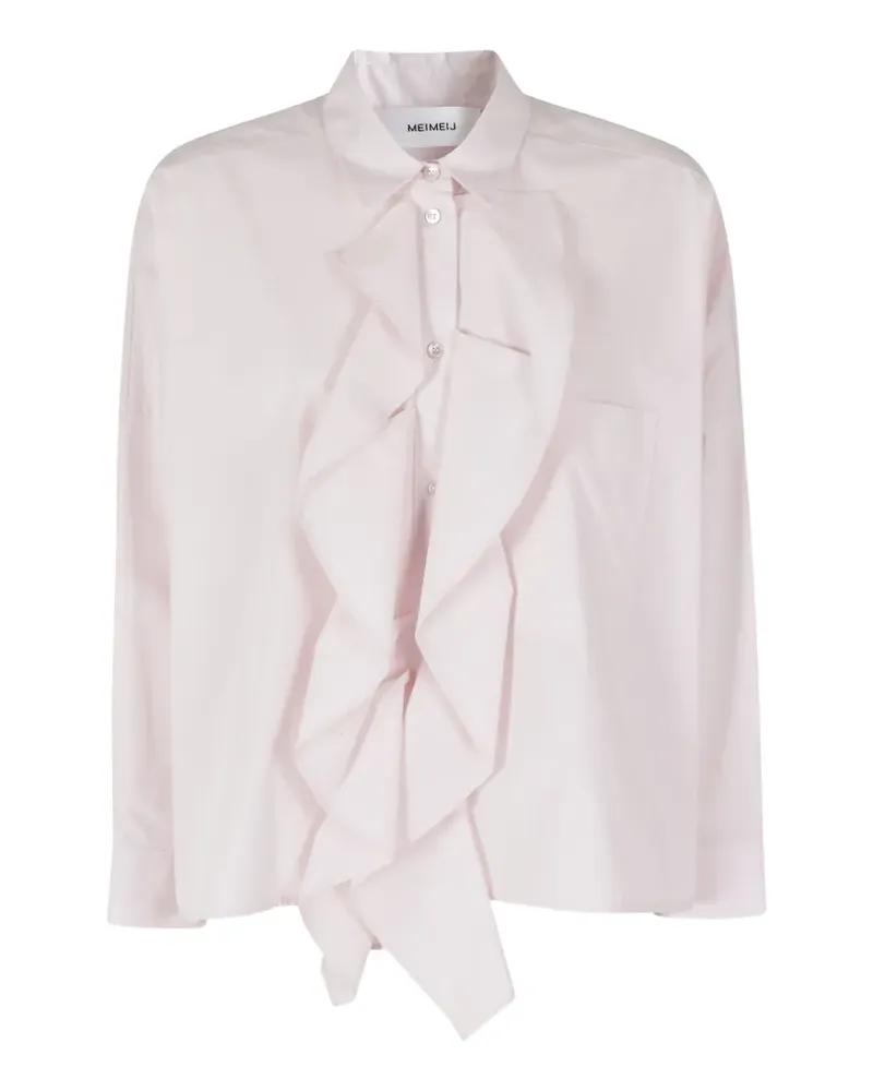 MEIMEIJ ruffled-detail long-sleeve shirt - Rosa Rosa