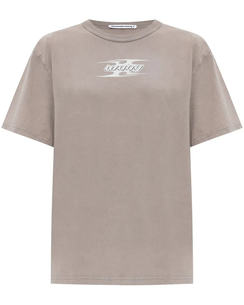 Alexander Wang T-Shirt mit Blade-Logo - Nude Nude