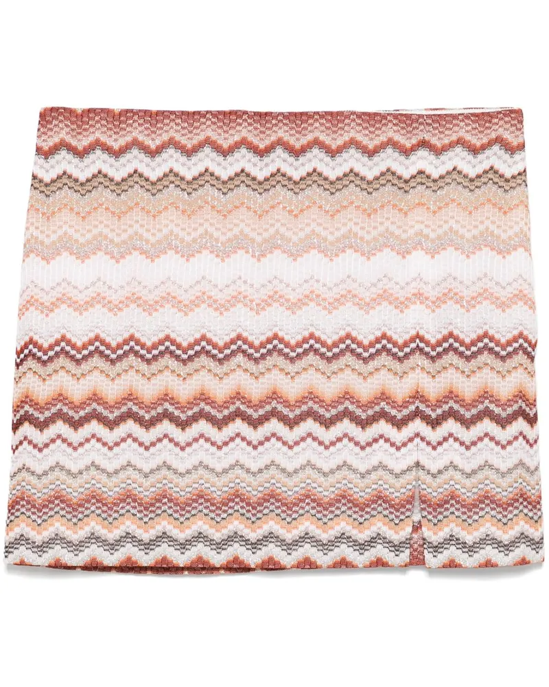Missoni Minirock mit Zickzackmuster - Rot Rot