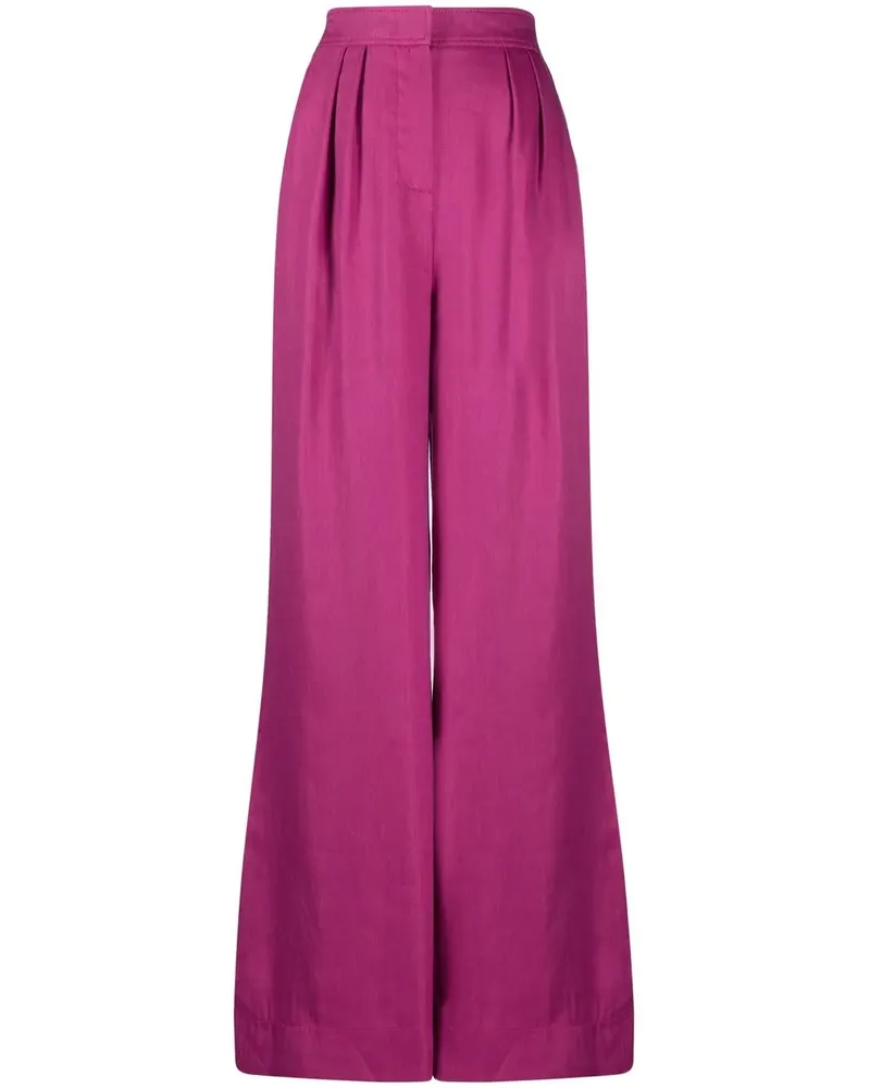 Alberta Ferretti Taillenhose mit weitem Bein - Violett Violett