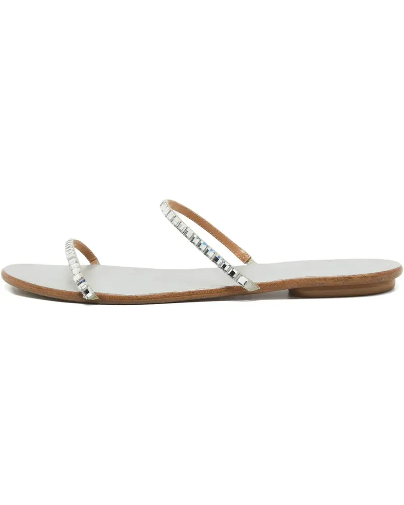 Aquazzura Pre-owned Sandalen mit Kristallen - Silber Silber
