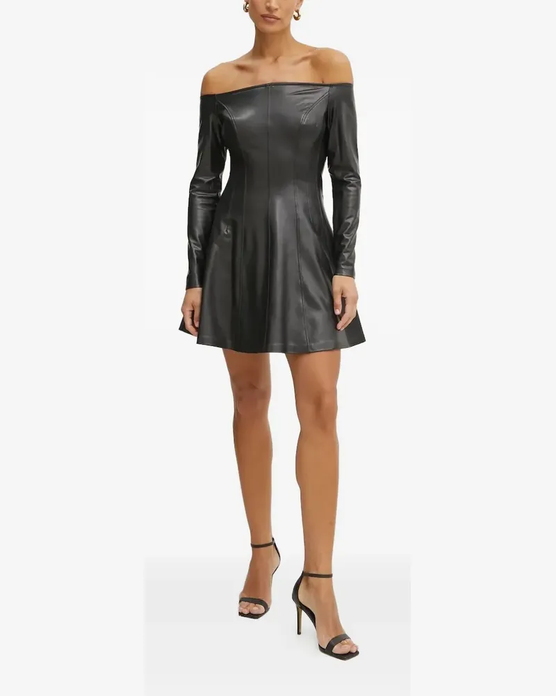 Guess Schulterfreies Minikleid - Schwarz Schwarz