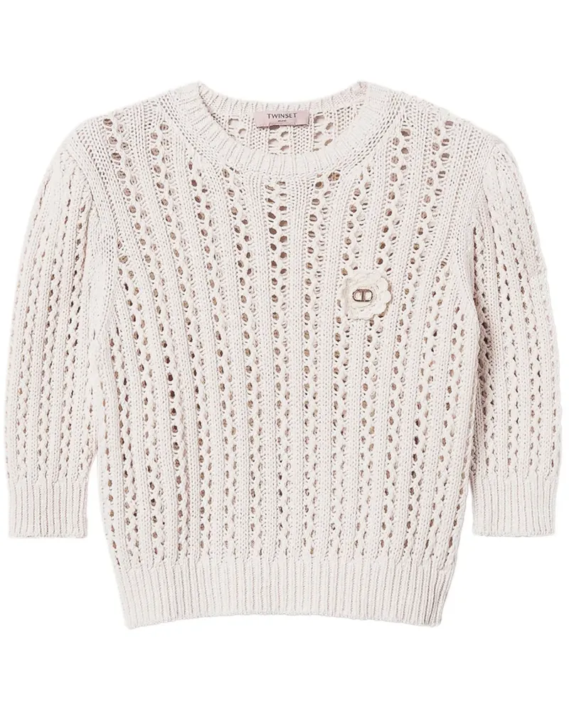 Twin-Set Gehäkelter Pullover - Nude Nude