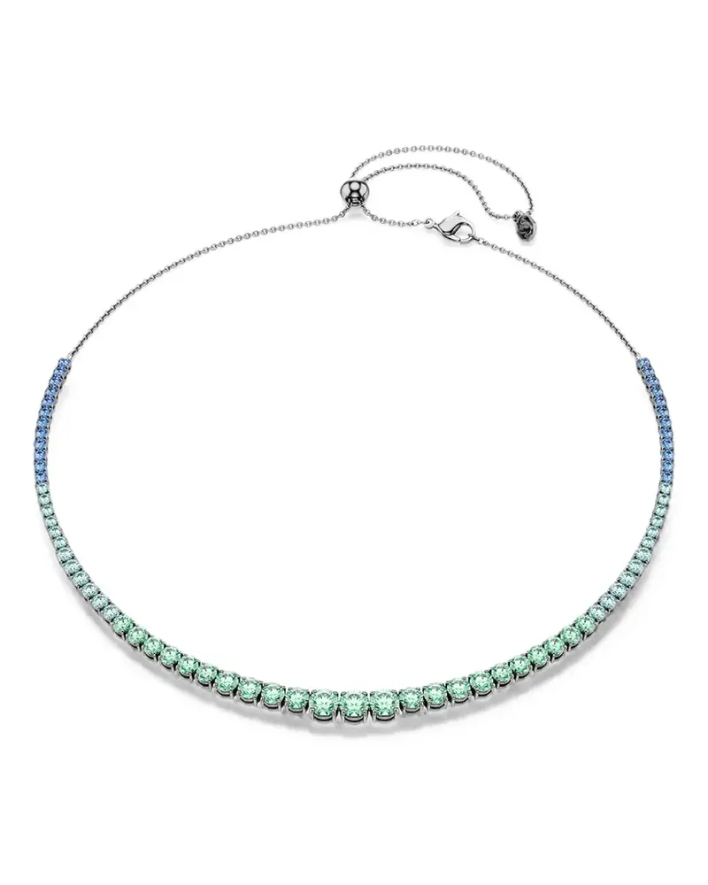 Swarovski Matrix crystal-embellished adjustable necklace - Silber Silber