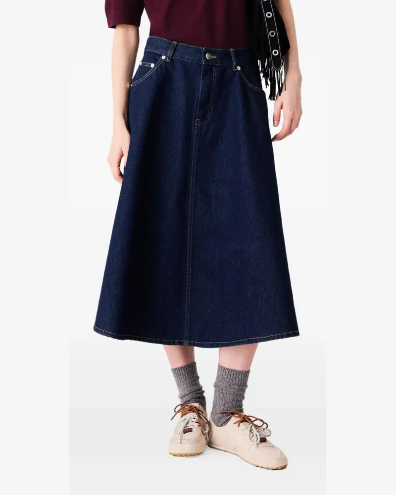 Maje Midirock in A-Linie - Blau Blau