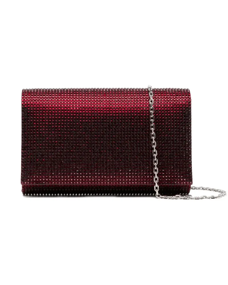 René Caovilla Aida Clutch aus Satin mit Kristallen - Rot Rot