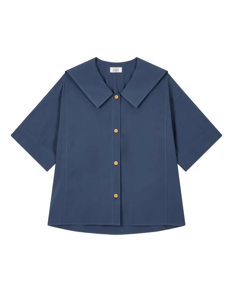 STUDIO TOMBOY Oversized-Hemd - Blau Blau