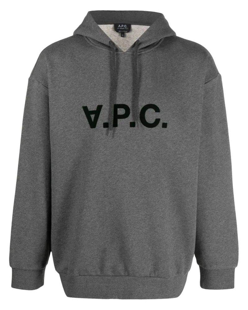 A.P.C. Milo Hoodie mit Logo-Print - Grau Grau