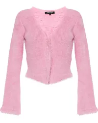 Tout a Coup Cropped-Cardigan mit Faux Fur Rosa