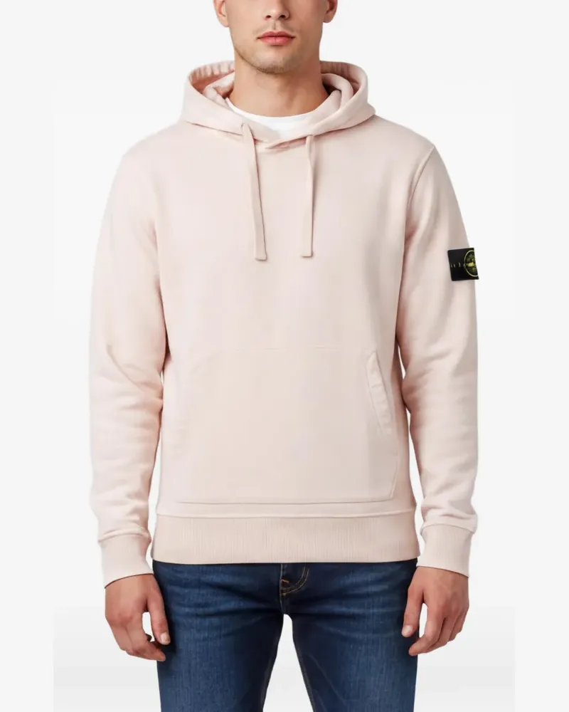 Stone Island logo-patch drawstring hoodie - Rosa Rosa