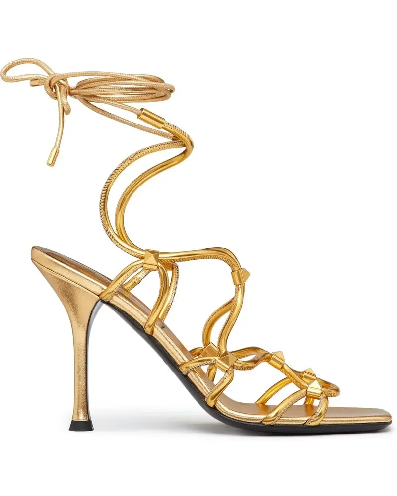 Valentino Garavani Rockstud Net Sandalen - Gold Gold