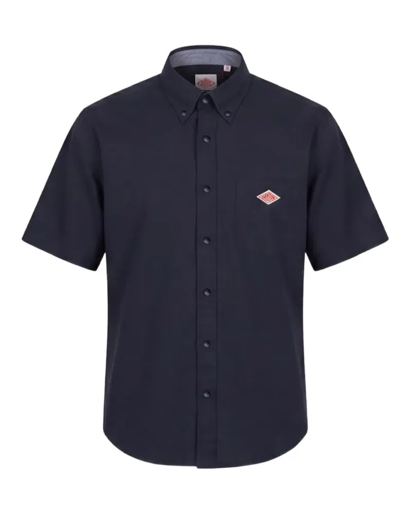 Danton button-down short-sleeve shirt - Blau Blau
