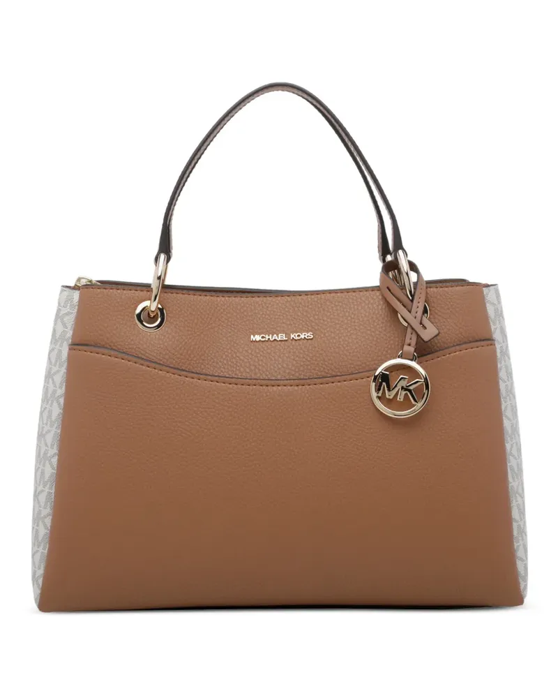 Michael Kors Gekörnte Schultertasche - Braun Braun