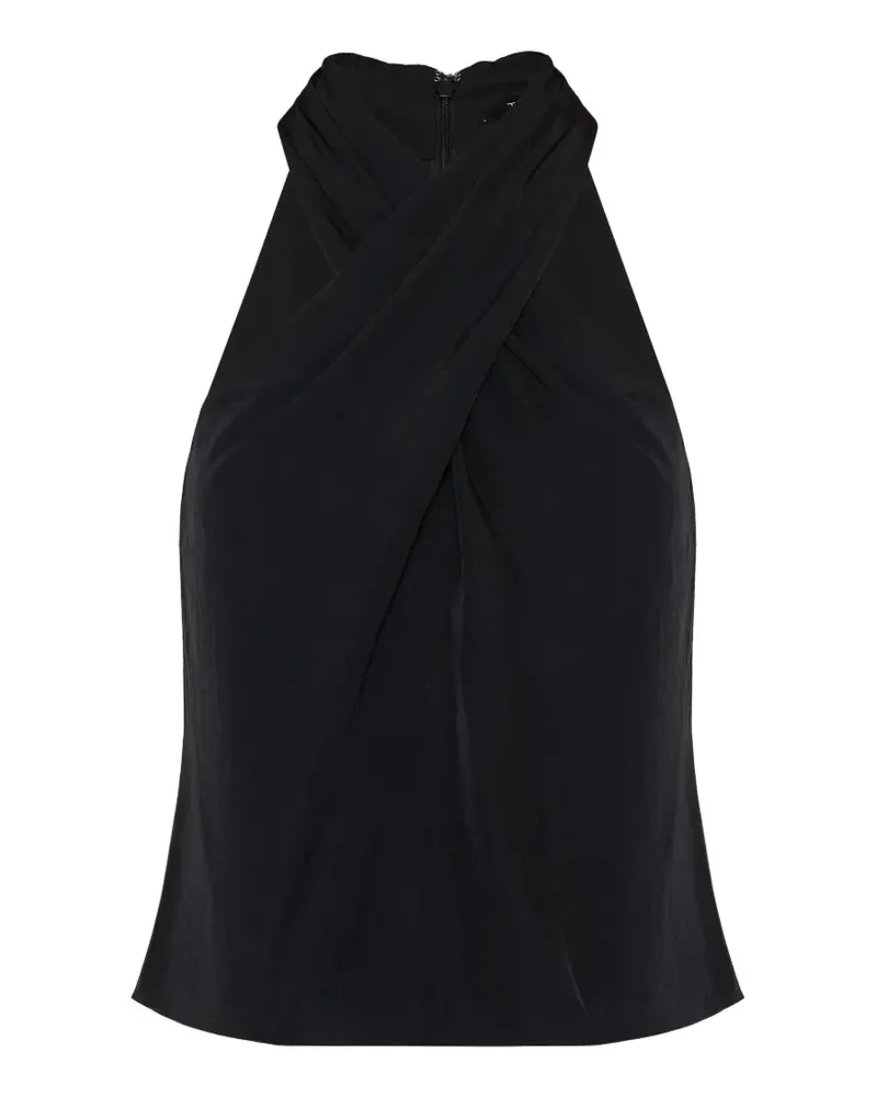 Theory Neckholder-Top - Schwarz Schwarz