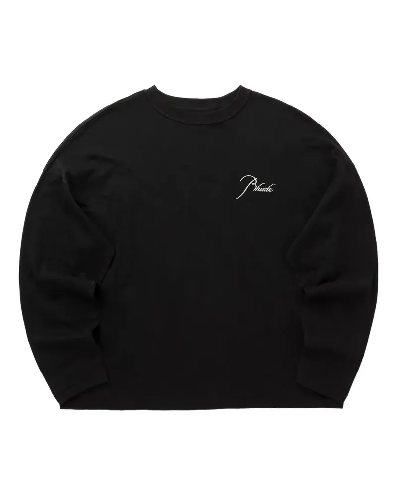 RHUDE Classique Reverse Langarmshirt - Schwarz Schwarz